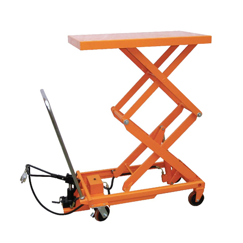 冠航牌可傾斜式電動(dòng)升降平臺(tái)車